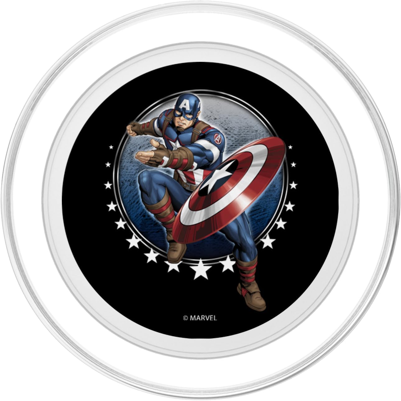 Marvel Captain America Shield Throw Stars PopSockets MagSafe PopGrip for iPhone