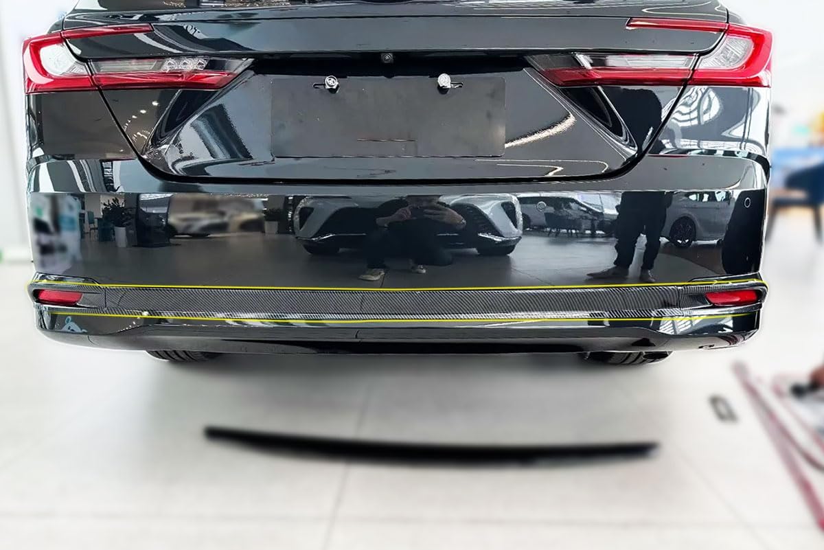 Rear Bumper Trim and Rear Fog Light Cover Compatible with Toyota Camry 2025 L/XLE,Not Fit SE/XSE Rear Bumper Protector Guard Cover Trim Exterior Car Accessories ABS 3PCS (Carbon Fiber Style)