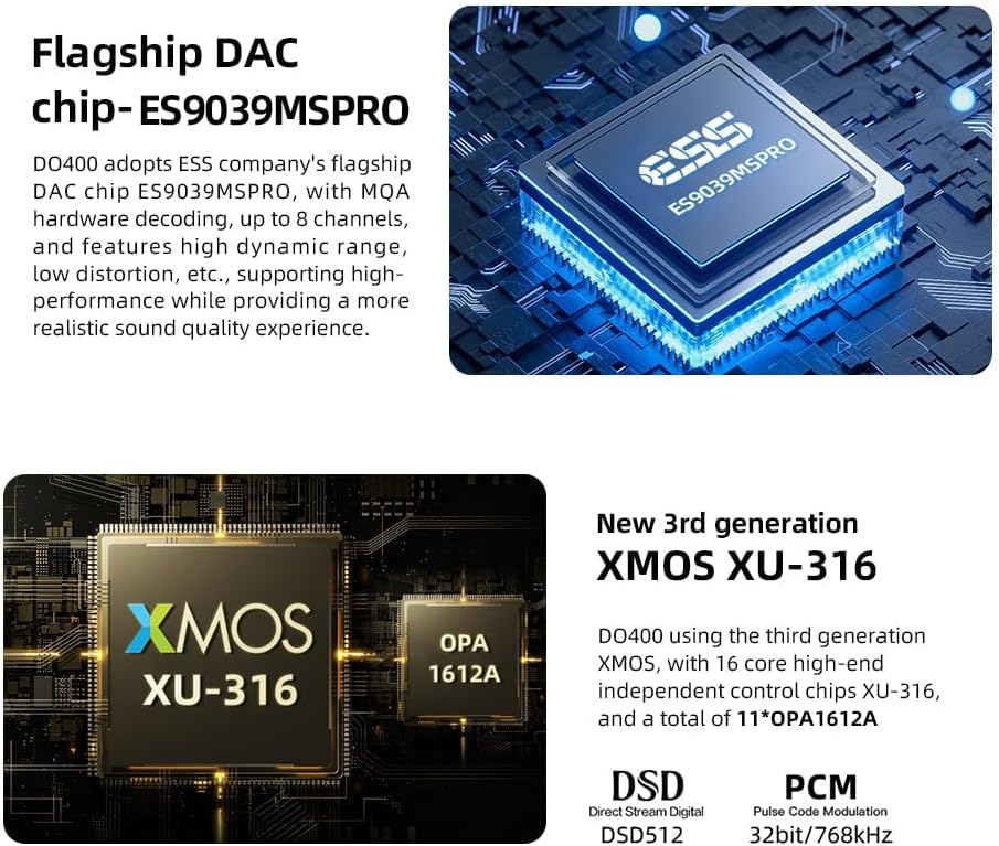 SMSL DO400 connected via Bluetooth to a smartphone, displaying Bluetooth 5.1 and supported codecs like LDAC, APTX/HD, SBC, and AAC.