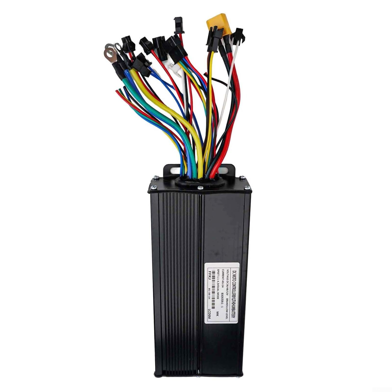 Controlador sin escobillas E-Bike 36V-52V 1500W/2000W inteligente de 3 modos de onda sinusoidal aleación de aluminio 40A control de motor de bicicleta eléctrica pieza scooter eléctrico