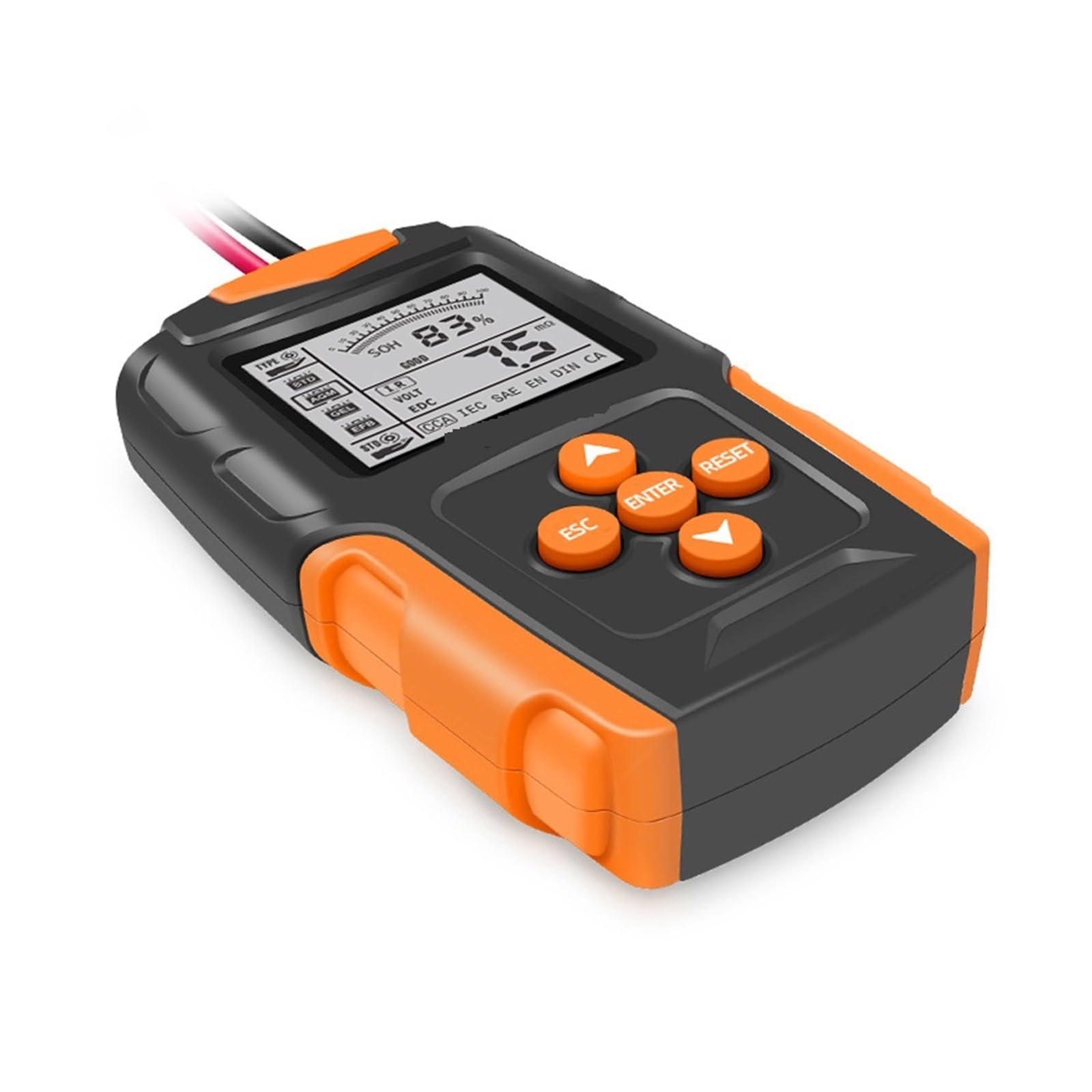 Probador de batería de Coche, analizador de batería Digital LCD, Herramienta de diagnóstico de Carga, medición for Coche, camión, Motocicleta