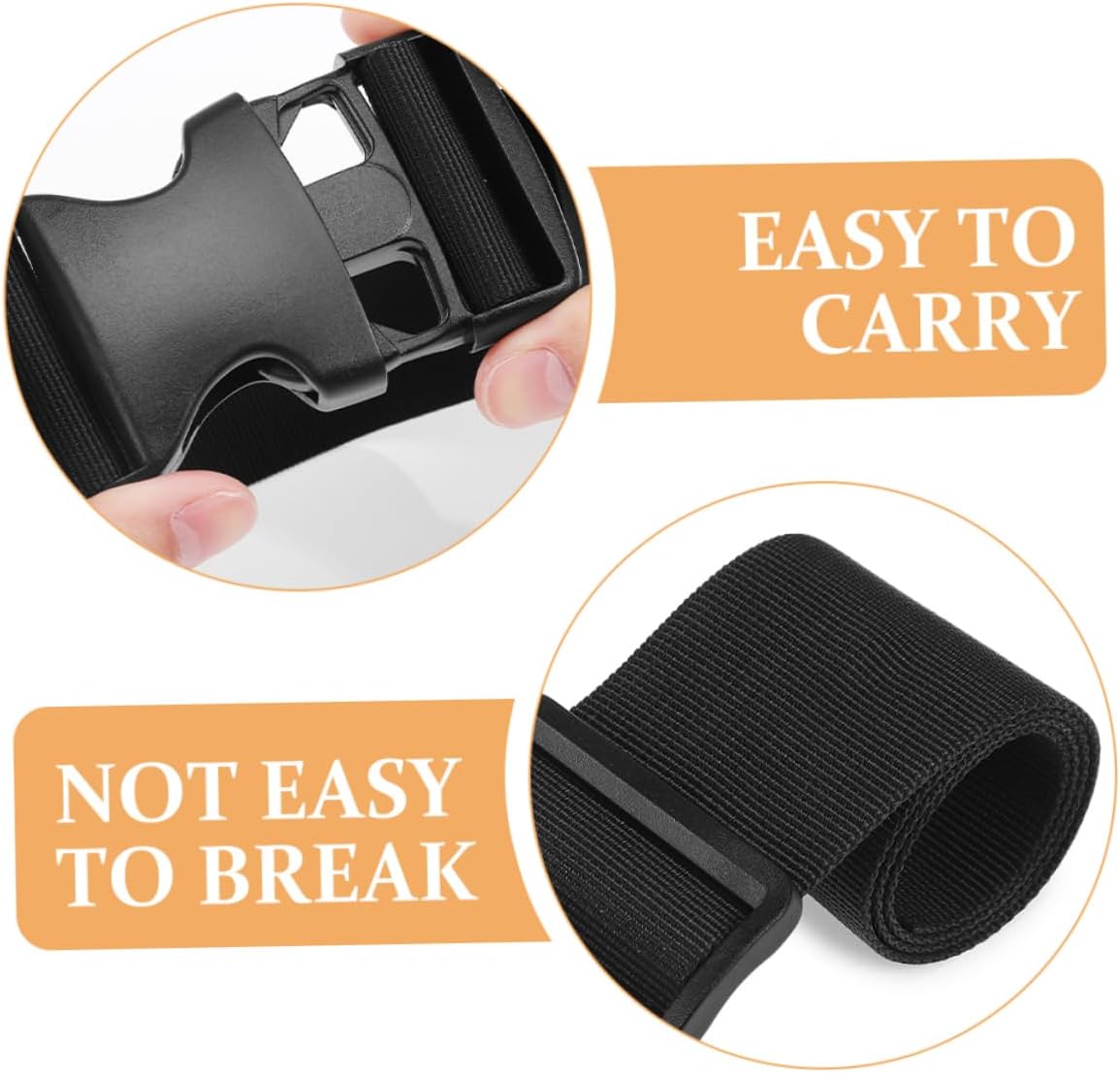 WOONEKY Heavy Duty Luggage Connector Straps 2pcs Suitcase Buckle Straps Buckles