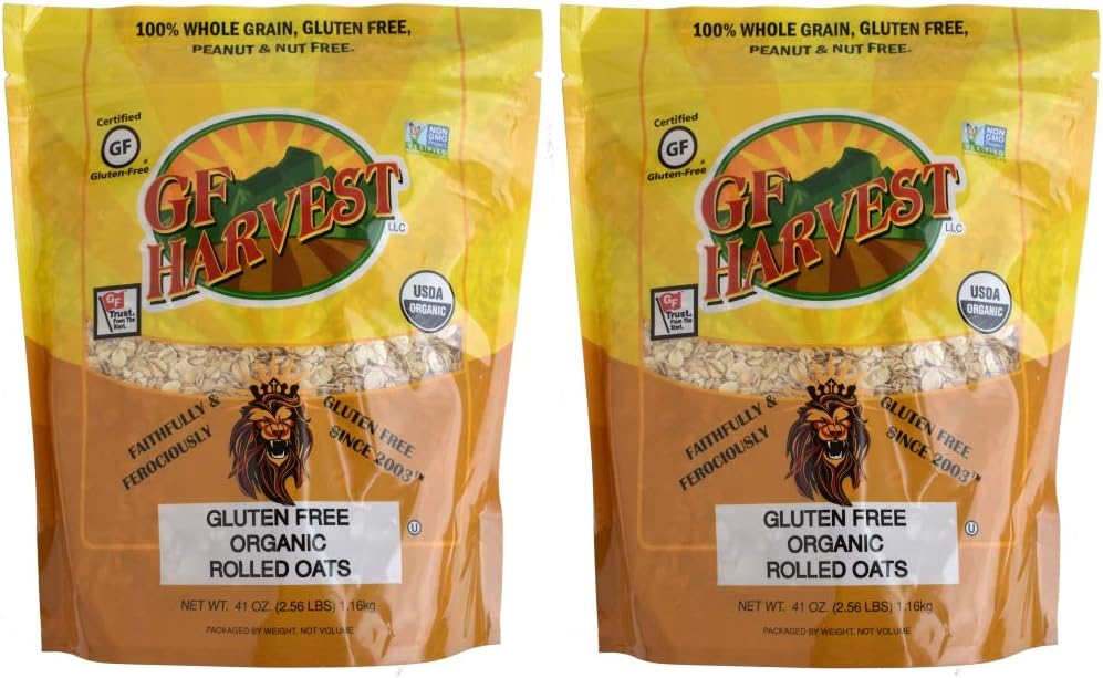 GF Harvest Gluten Free Organic Rolled Oats, 41 Ounce Bag (Pack of 2) - Packaging May Vary