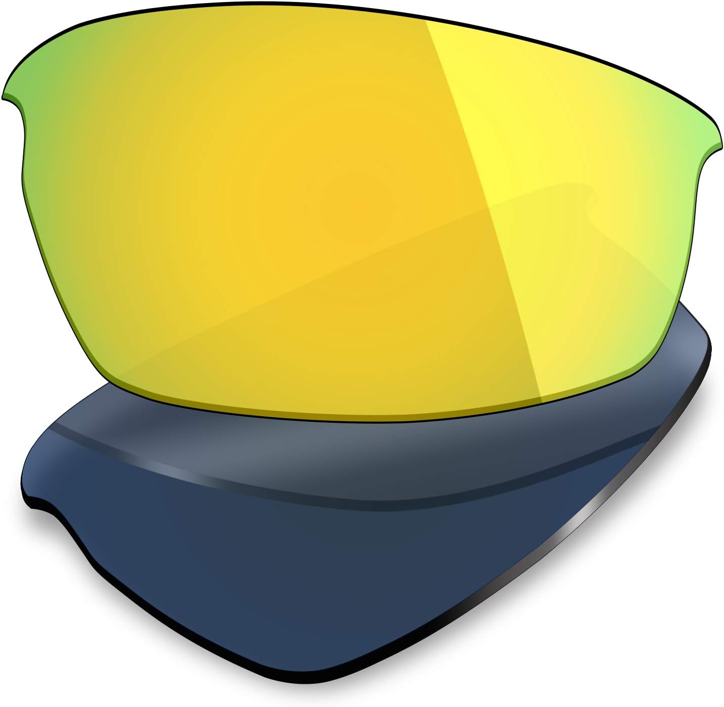 Mryok 6 Pairs Polarized Replacement Lenses for Oakley Bottlecap Sunglass - Stealth Black/Fire Red/Ice Blue/Silver Titanium/Emerald Green/24K Gold