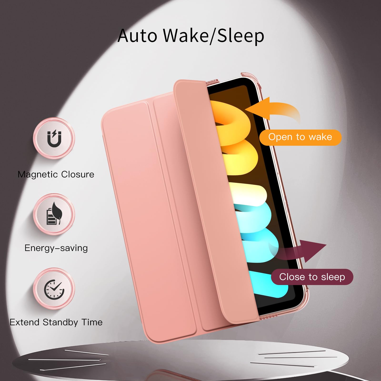 Amazon.com: MoKo Smart Case for iPad mini 7 A17 Pro/iPad mini 6
