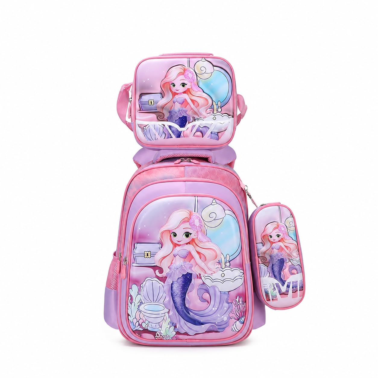 School Bag-Pink Unicorn Princess- Spine Support I with Lunch Box and Pencil Box for Girls I Highly Recommended- Age 7 Years to 14 Years-image-37