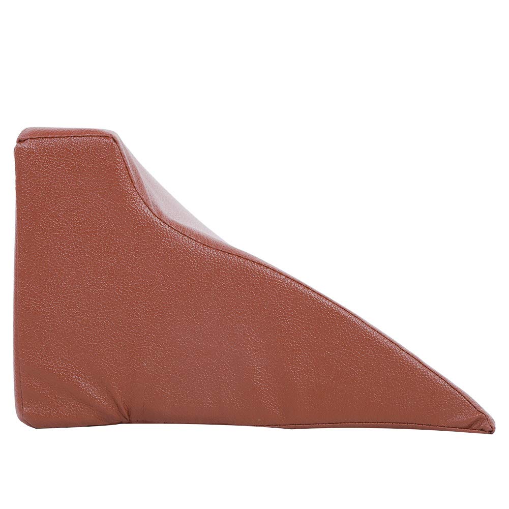 Cojín de Cuña de Espuma de Cuero de PU, Soporte Cómodo para Elevación de Piernas y Alivio del Dolor de Espalda Baja, 19,7 X 9,8 X 5,9 Pulgadas