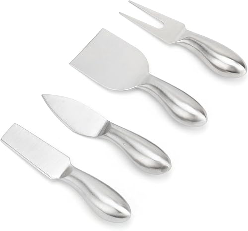 TosnailCuchillos para queso juego de 4 acero inoxidable