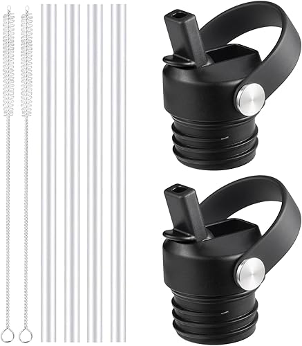 RRegeny Tapa con popote para boca estándar Hydro Flask, tapa con pajitas para boca estándar Hydroflask de 21 24 onzas, tapa flexible deportiva,