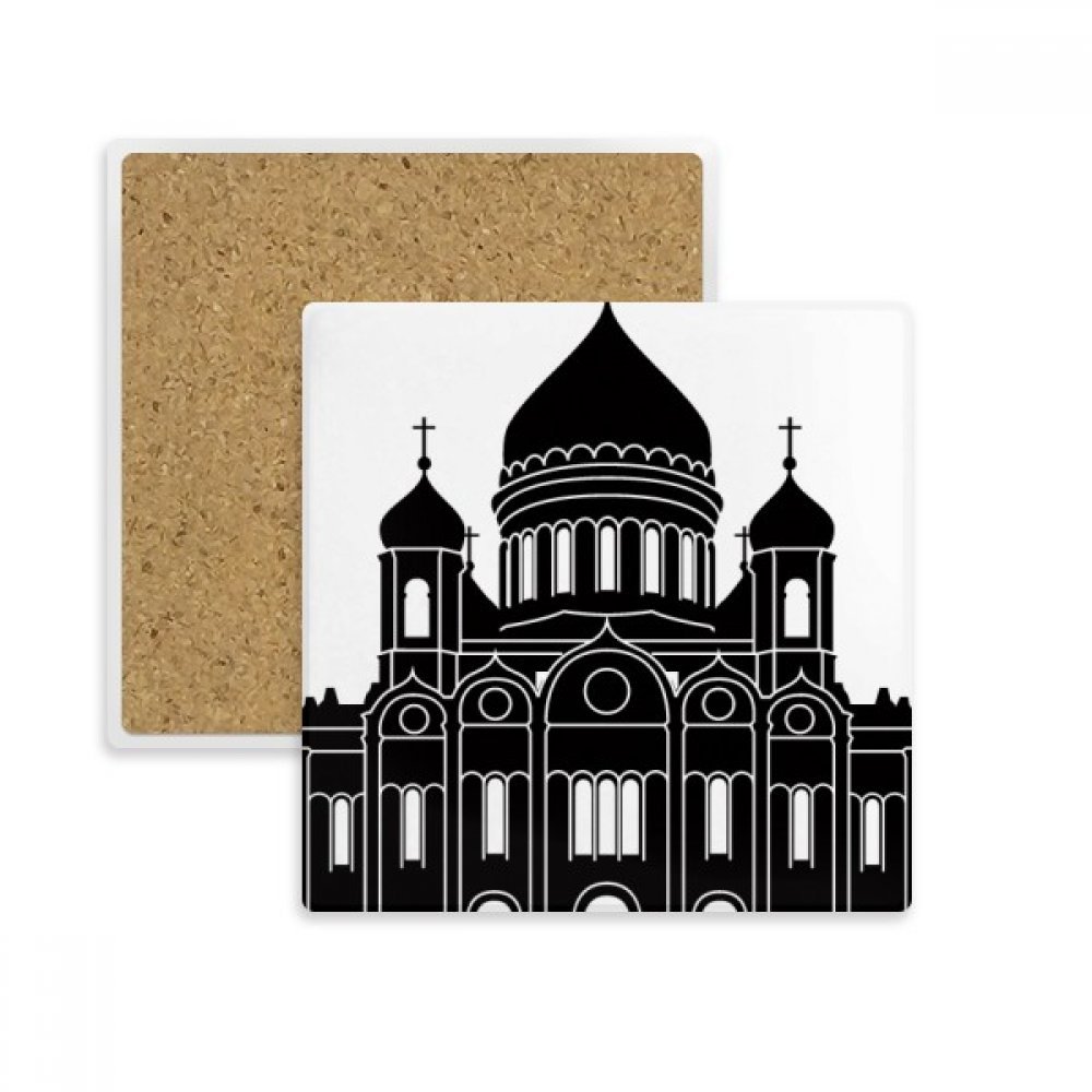 Coaster pierre absorbante Cathédrale de Moscou au fini multicolore qualitatif