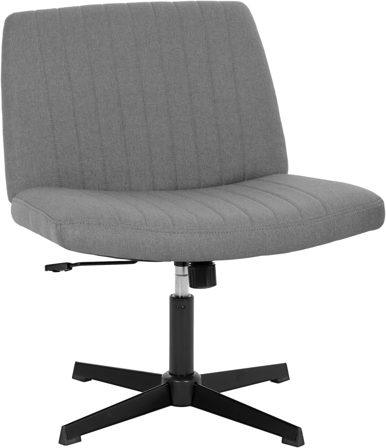 YIQIEDEY Comfy Office Chair No Wheels Wide Desk Chair Criss Cross Chair Makeup Vanity Chair with Back swivel