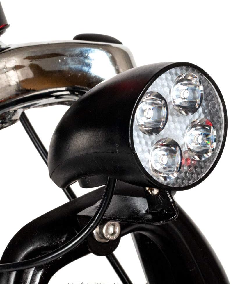 Close-up of the front LED headlight