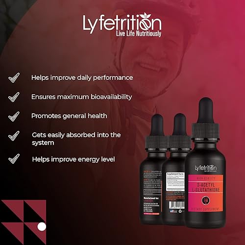 Miniatura 5 de S-acetil L-glutatión 98 mg, líquido de 4 onzas, 220 porciones, fabricado en Estados Unidos, absorción rápida, ingredientes potentes de calidad,