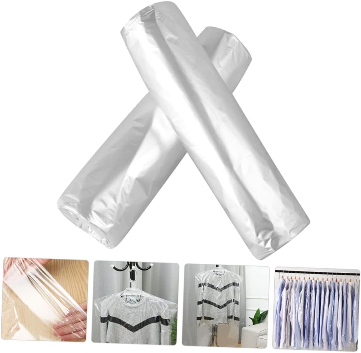 LABRIMP 40pcs Clothes Covers Hanging Garment Bag for Storage Zipper Pouches for Suit Protection