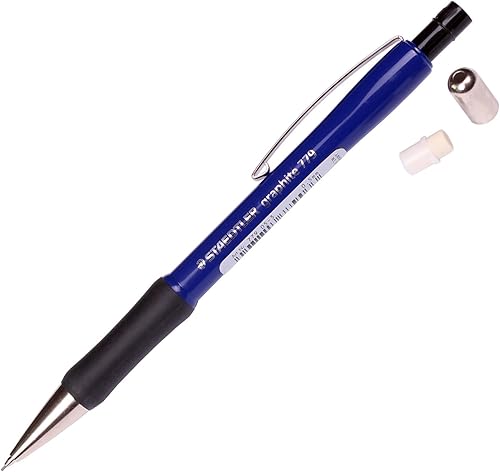 Miniatura 6 de STAEDTLER 779 grafito 0.020 in lápiz mecánico automático, rojo, azul, negro (paquete de 3)