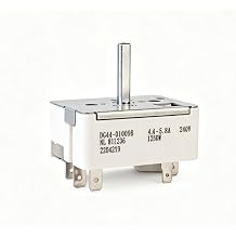 DG44-01009B Infinite Switch Replacement for Samsung Electric Range Large Burner, Replaces DG44-01009BCM AP5622588 PS4240808 Surface Burner Control Switch