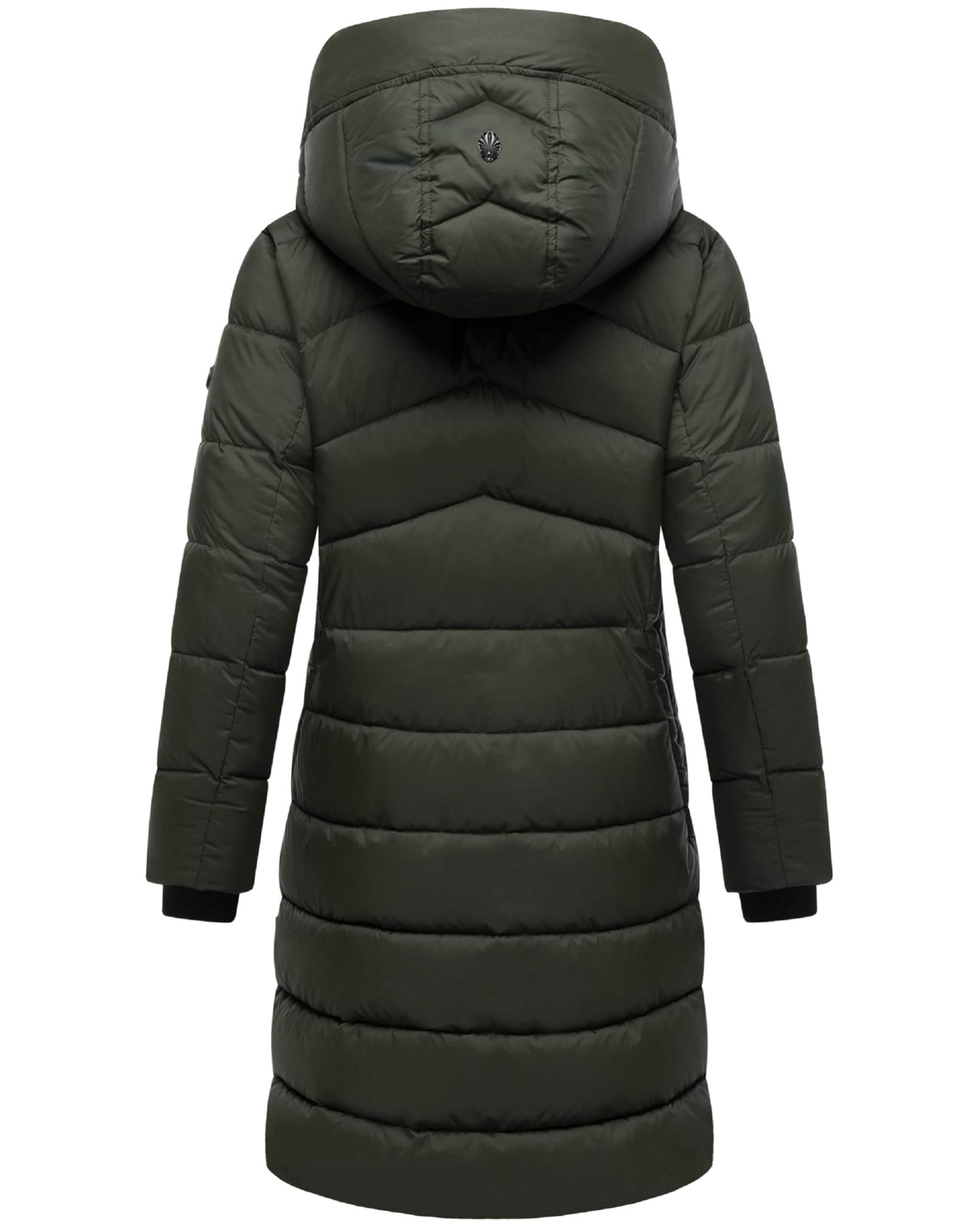 MARIKOO Abrigo largo de invierno para mujer, abrigo acolchado cálido con capucha extraíble, bolsillos fríos 16 S-3XL