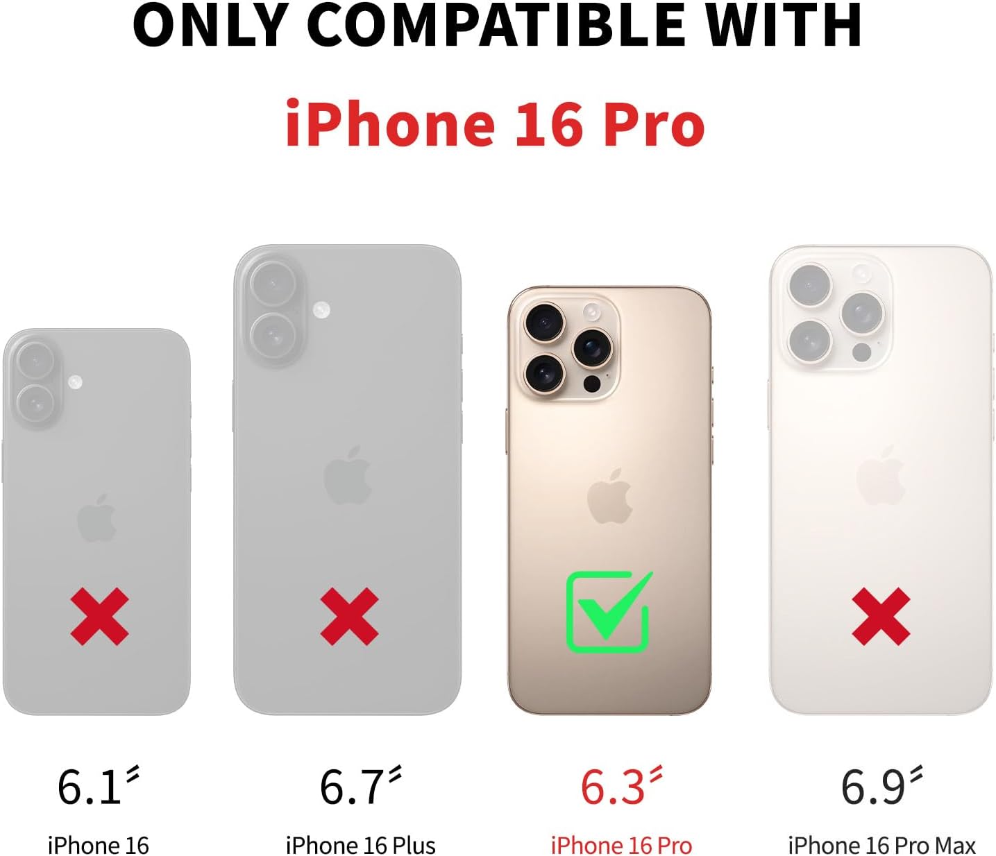 DJDUCK Designed for iPhone 16 Pro Case Wallet with Card Holder, [Magnetic Clasp Cover] [RFID Blocking Leather Protection] Shockproof Women Men Cases 6.3 Inch for Apple 16 Pro Light Brown