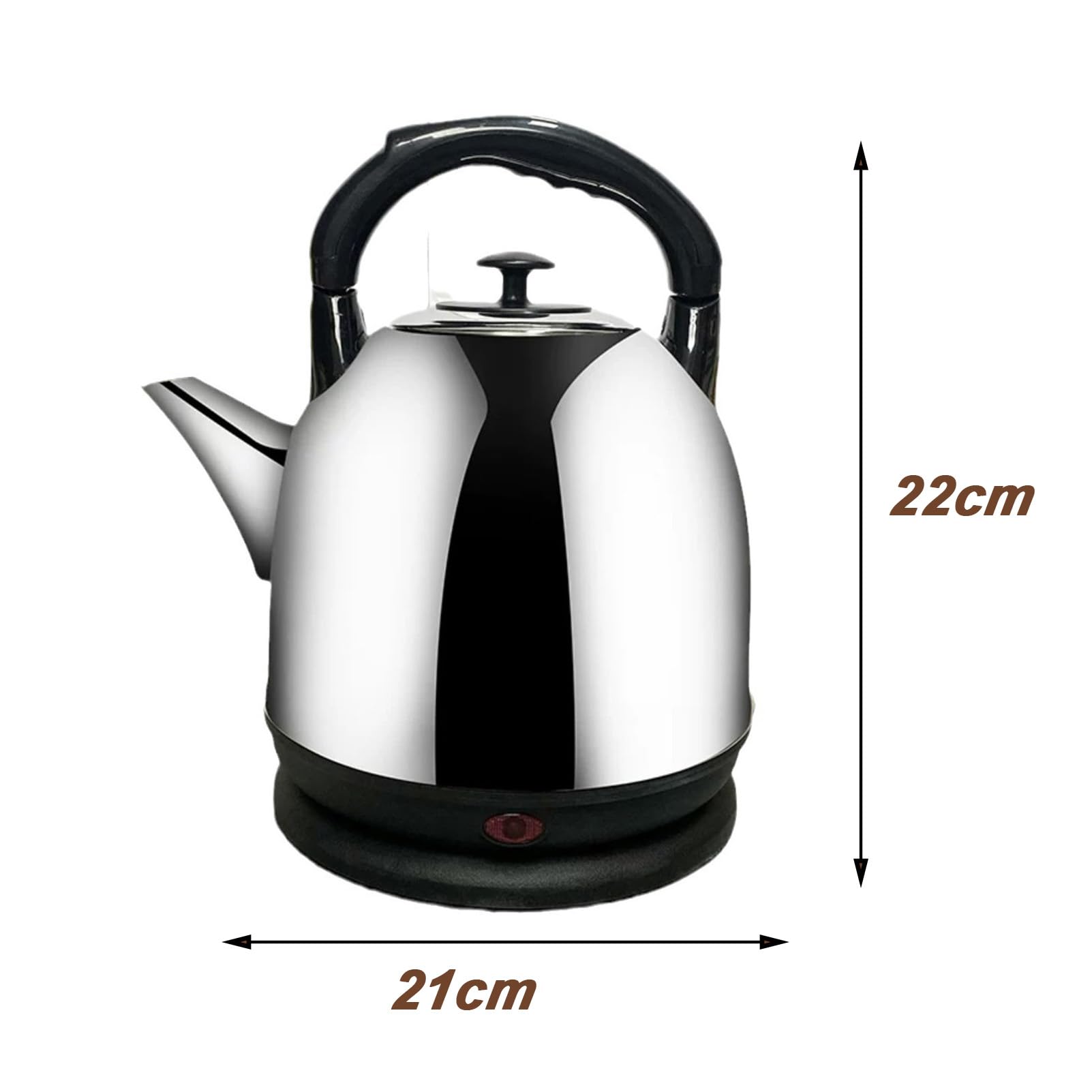 Hervidor eléctrico de ebullición rápida de 5 l, gran capacidad, acero inoxidable 304 (ebullición rápida, filtro antical lavable, pico vertedor perfecto), plateado, 5 l