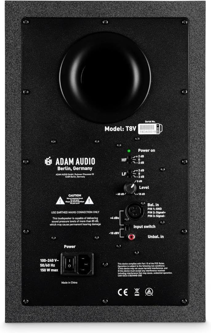 ADAM Audio T8V Studio Monitor for recording, mixing and mastering, Studio Quality Sound (Single) - Image 3