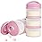 Termichy Stackable Formula Dispenser Portable Milk Powder Container, 2 Pack, Baby Pink