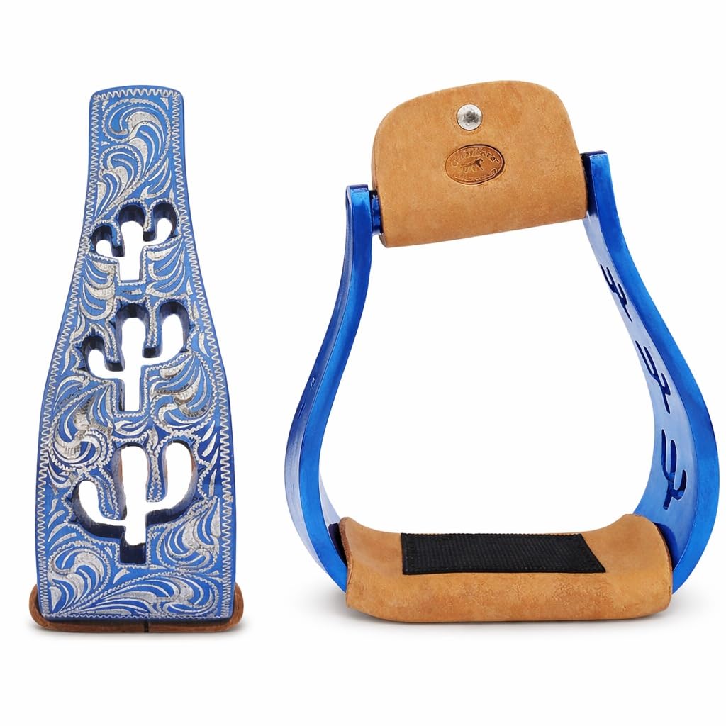 Horse Western 51243 - Staffe inclinate in alluminio con cactus inclinato, 12,7 cm