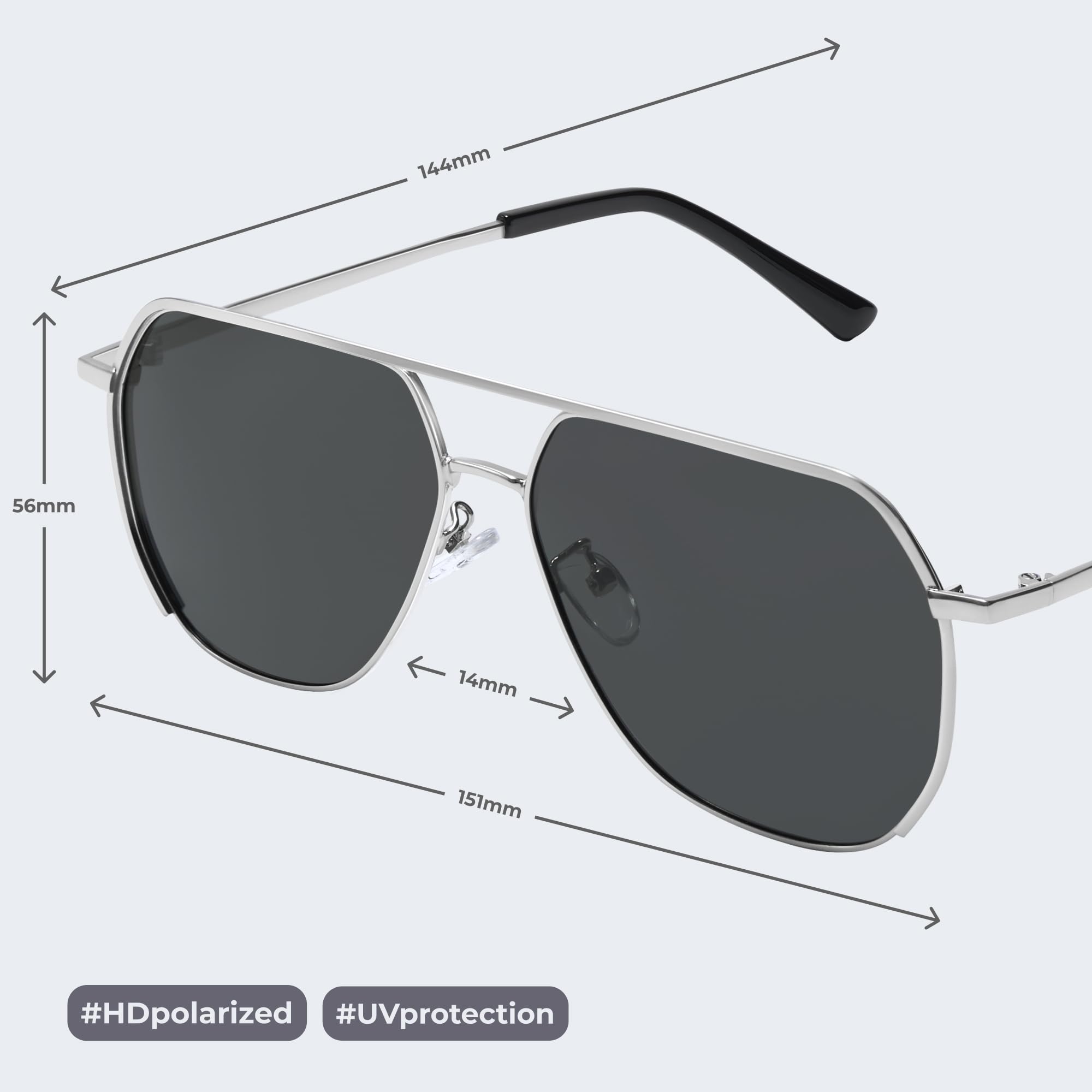Amazon.com: Livho Polarized Aviator Sunglasses for Men  display picture 1
