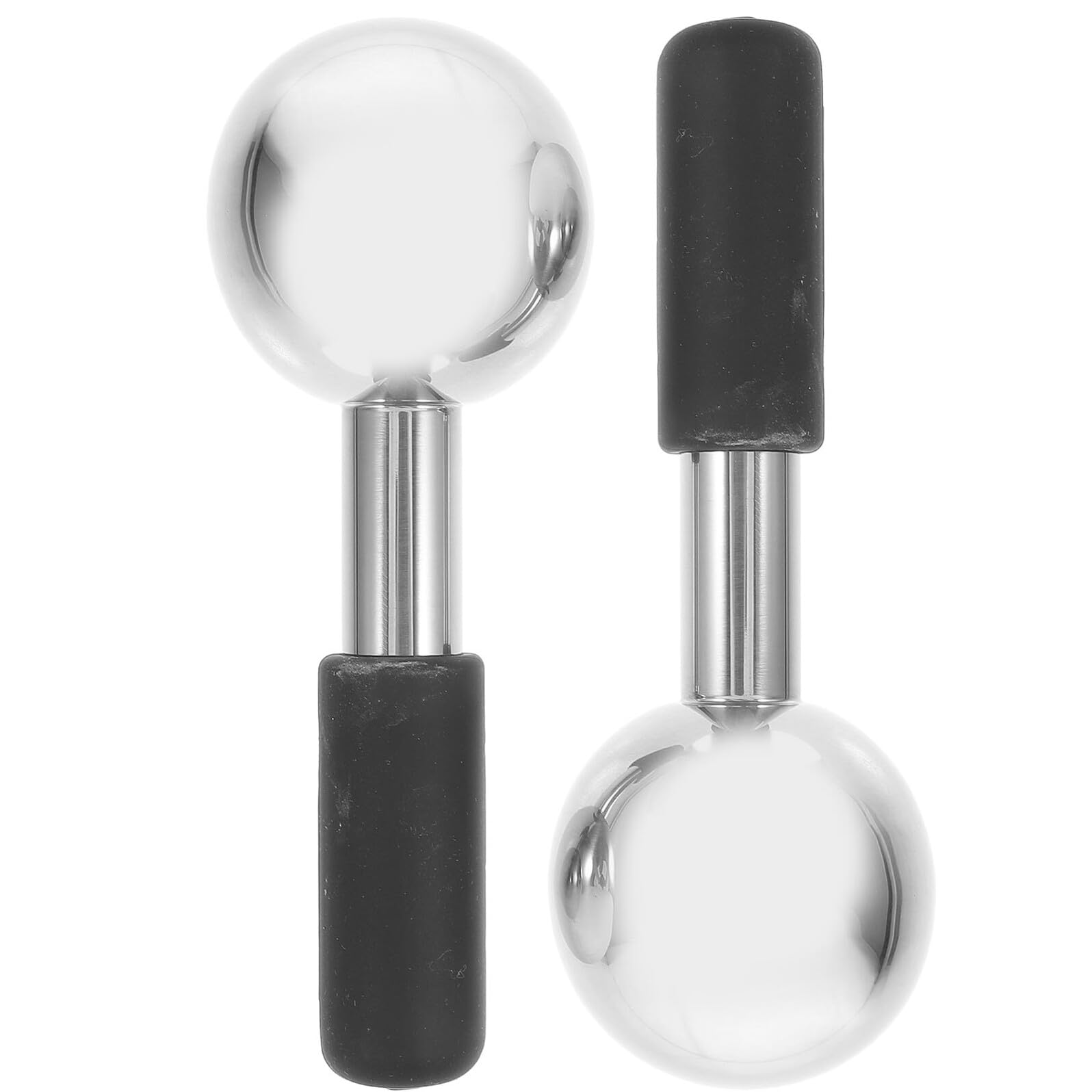 TEHAUX 2 Globos de Hielo Color Aleatorio para Masaje Facial y Cuello de Acero Inoxidable Livianos y Anti-envejecimiento Ideales para Cuidado Cutáneo y Reducción de Inflamación