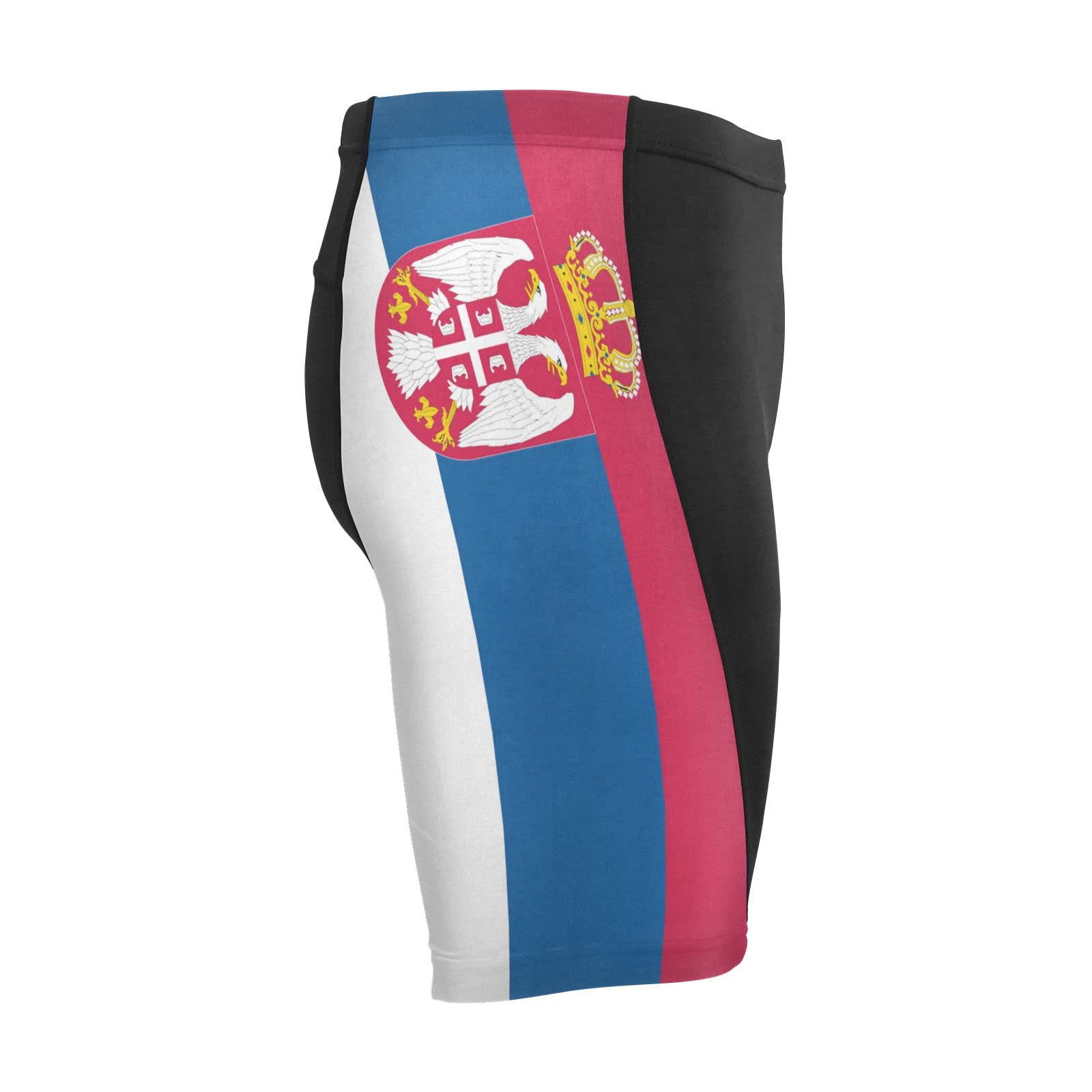 Serbia Flag Men's Bike Shorts Padded Cycling Bicycle Biking Shorts Tight Multicolor
