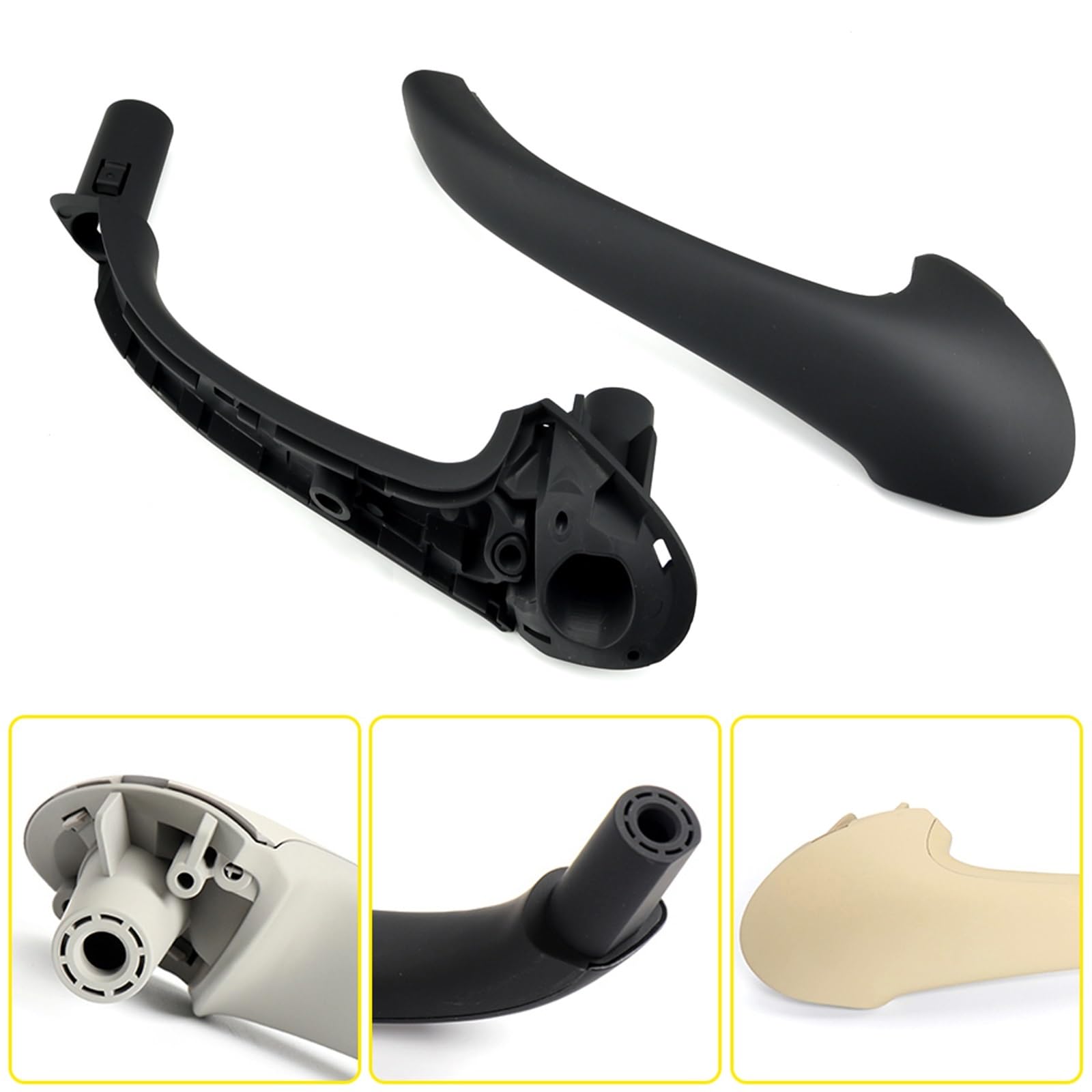 Auto Maniglia Interna Porta Per Benz W203 C230 C240 ​​C280 C32 C320 C350 C55 2000-2007 Car Interior Door Pull Maniglia Set (Misurare : Grey-2PCS)