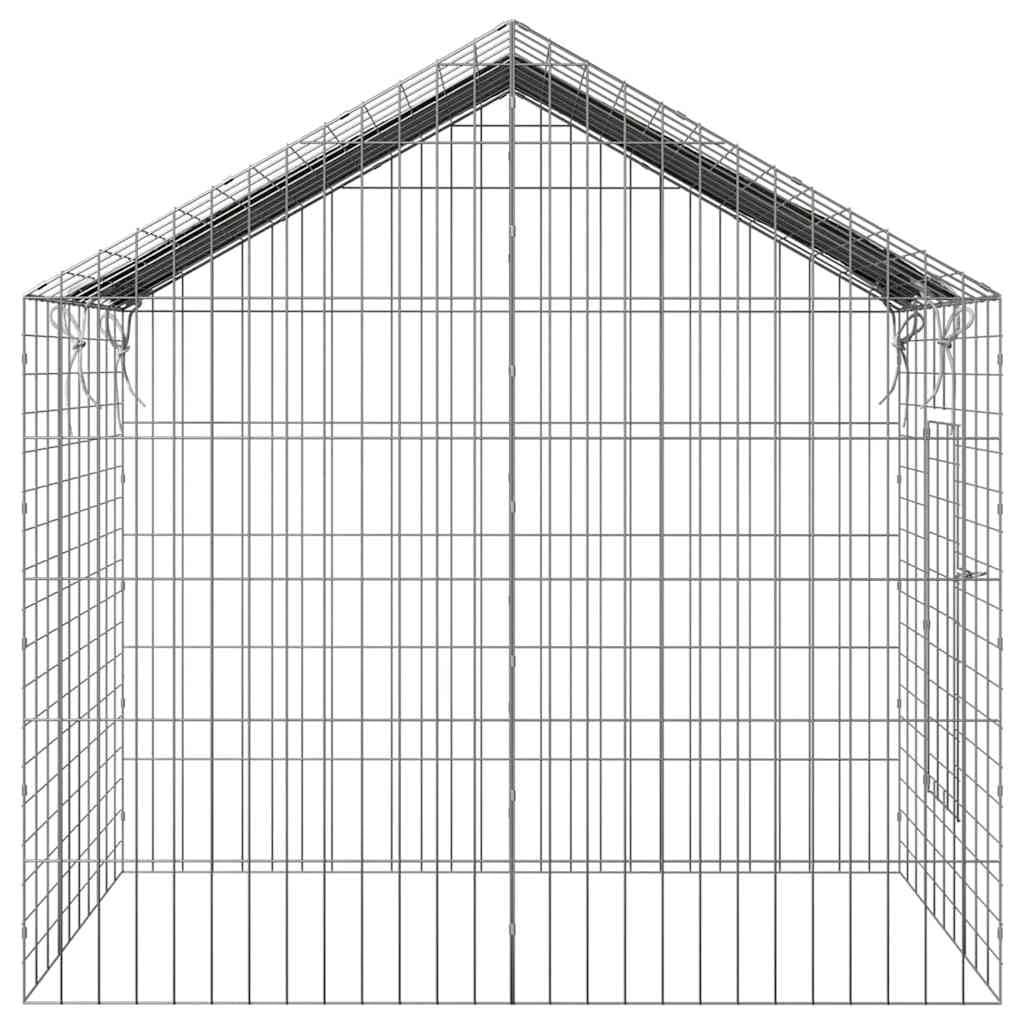 Jaula para conejos plateada, 100 x 78 x 78 cm, robusta jaula para conejos de acero galvanizado para el jardín, recinto al aire libre para animales pequeños y roedores en exteriores