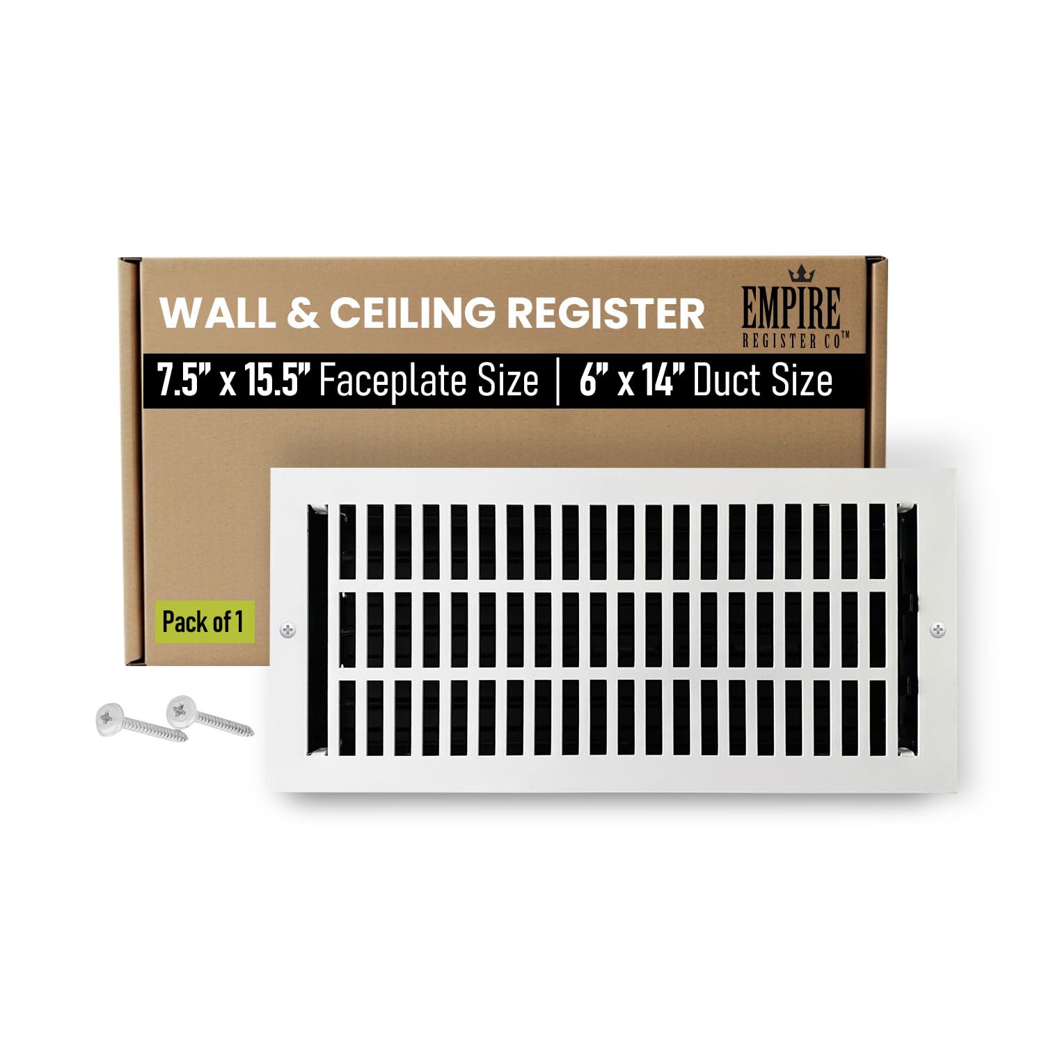 Photo 1 of Empire Register Co Wall & Ceiling Vent - 6x14 inch, White