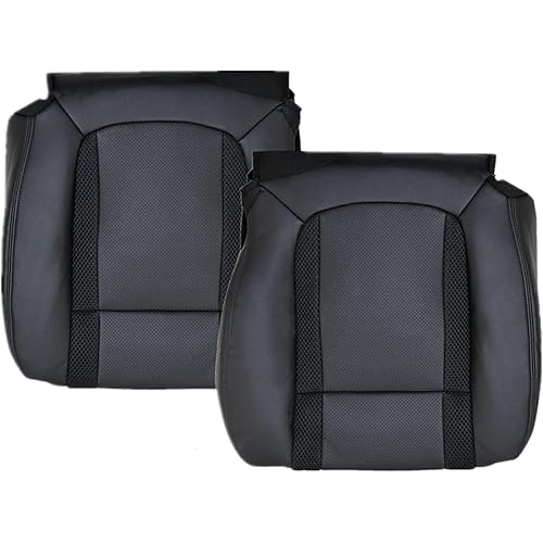 NLQR Front Driver and Passenger Side Bottom Perforated Replacement Seat Covers Charcoal Black Compatible with Ford F150 Raptor SVT 2010 2011 2012 2013 2014