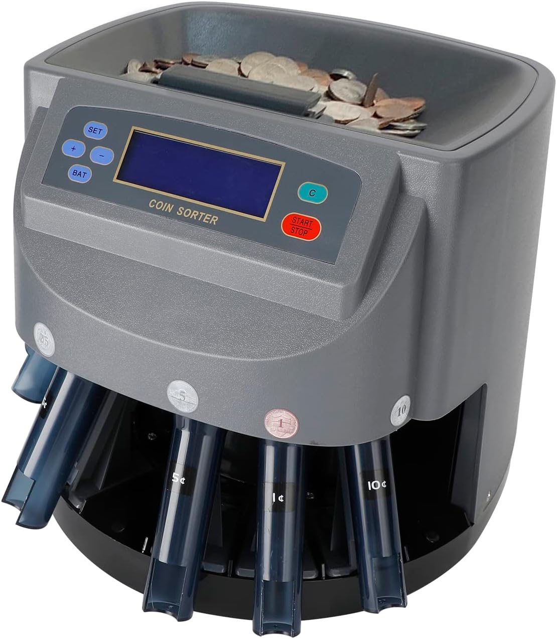 Bruce & Shark Gray Electronic Automatic Coin Sorter Machine Counter Counting Change Money - Image 3