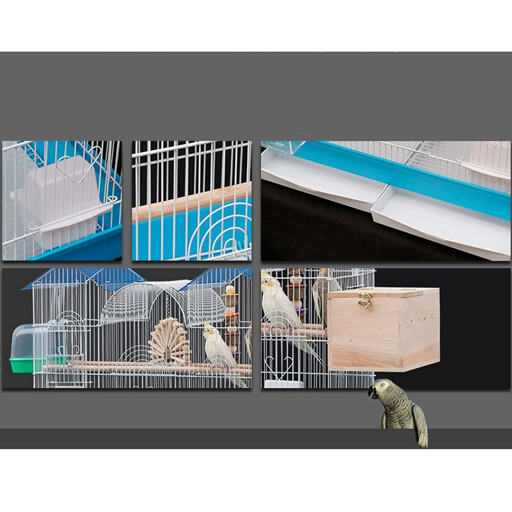 Gabbia Voliera Pappagallo Starling Cage Cage domestico Cage Group Group Bird Allevamento Gabbia per uccelli adatto per uccelli piccoli e medie dimensioni, come canarini, uccelli d'amore Bird Cage