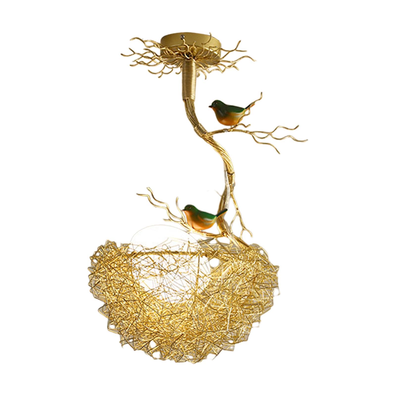 Plafonnier lampe métal œuf verre tressé pour éclairage d'entrée et restaurant
