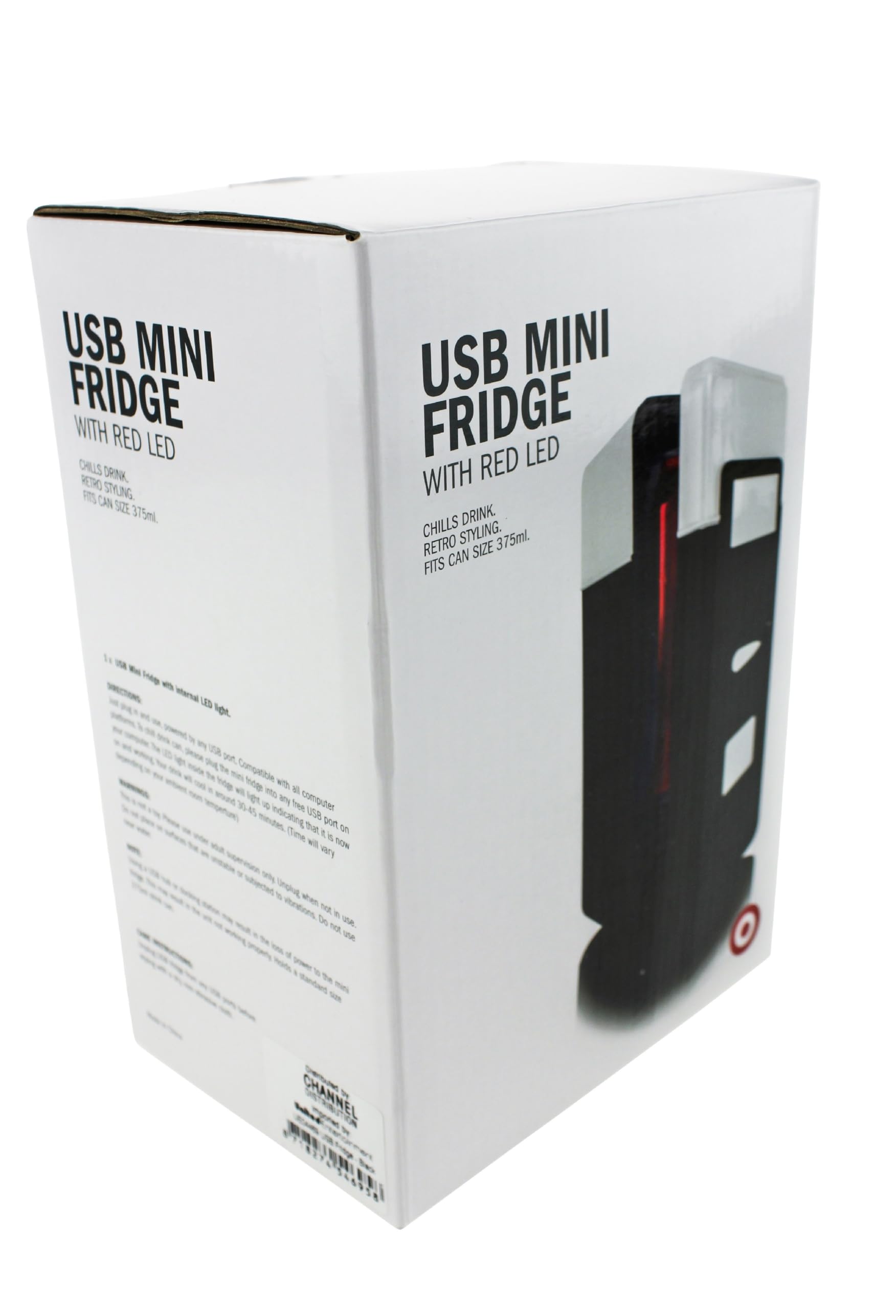 United Entertainment - Réfrigérateur de Bureau USB avec lumière LED - Noir