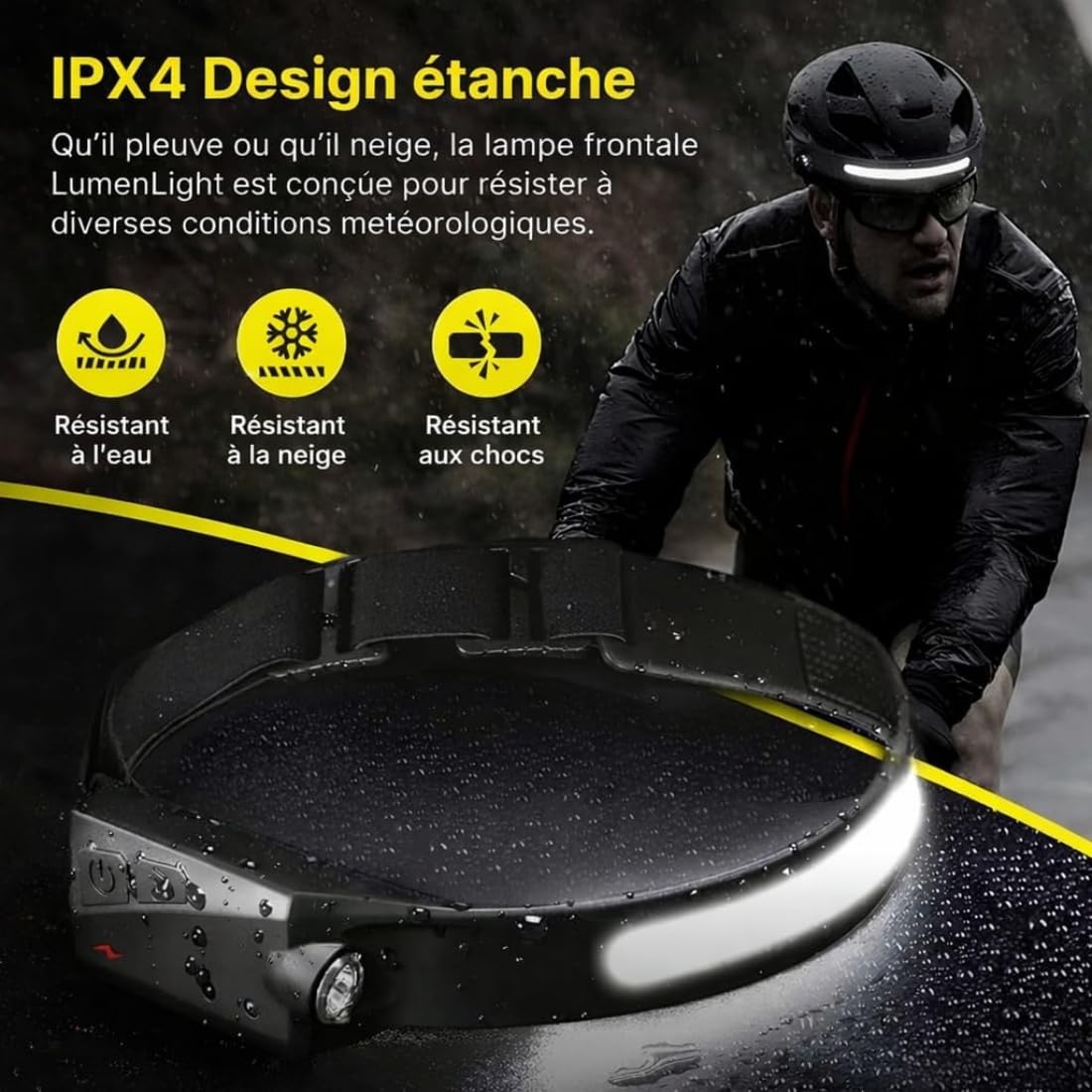 ArkenLite LED Lampe Frontale, 230° Torche Frontale Rechargeable USB Capteur De Mouvement, IPX4 Étanche Ultra-légère, Autonomie 8h, ampe Frontal pour Randonnée Bricolage Camping Pêche (A,2 pièces)