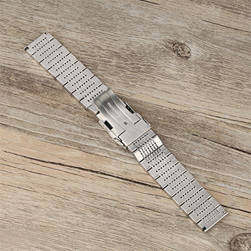 Correa de Reloj, Correa de Reloj de Acero Inoxidable sólida de 22mm para Relojes de Hombre Correas de Metal Reloj de Repuesto Correa de Reloj de Lujo