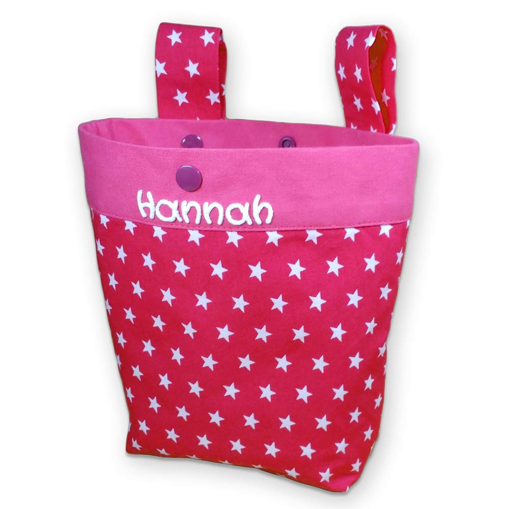Laufrad Lenkertasche mit Namen pink, Rollertasche, Namens Tasche, Mädchen Geschenke, Geschenke mit Namen Sport & Freizeit