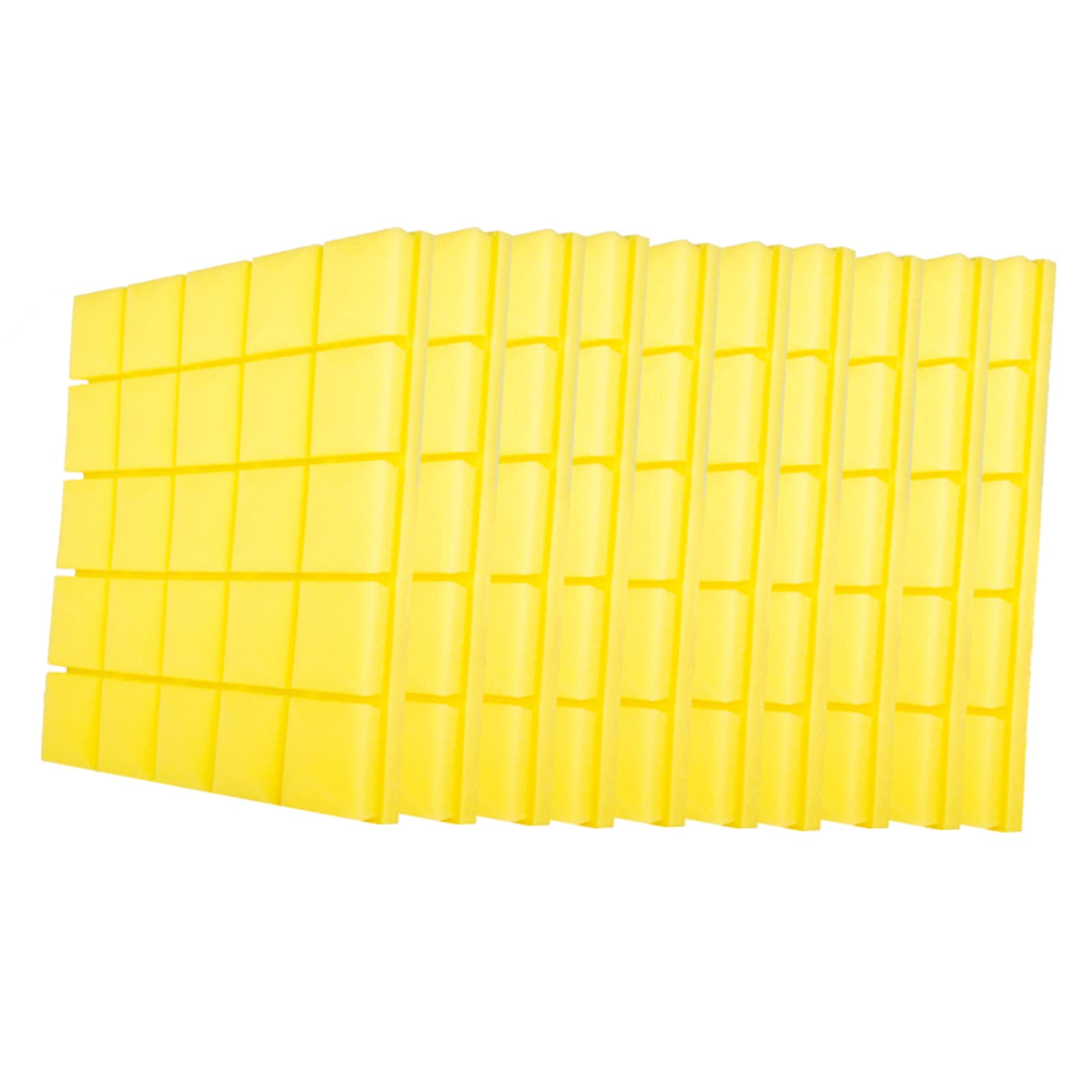 Giallo 10 Pezzi Pannelli Fonoassorbenti Insonorizzanti Ideali per Decorare Pareti e Trattamenti Acustici da Utilizzare in Casa E negli Uffici(Size:10 PCS)
