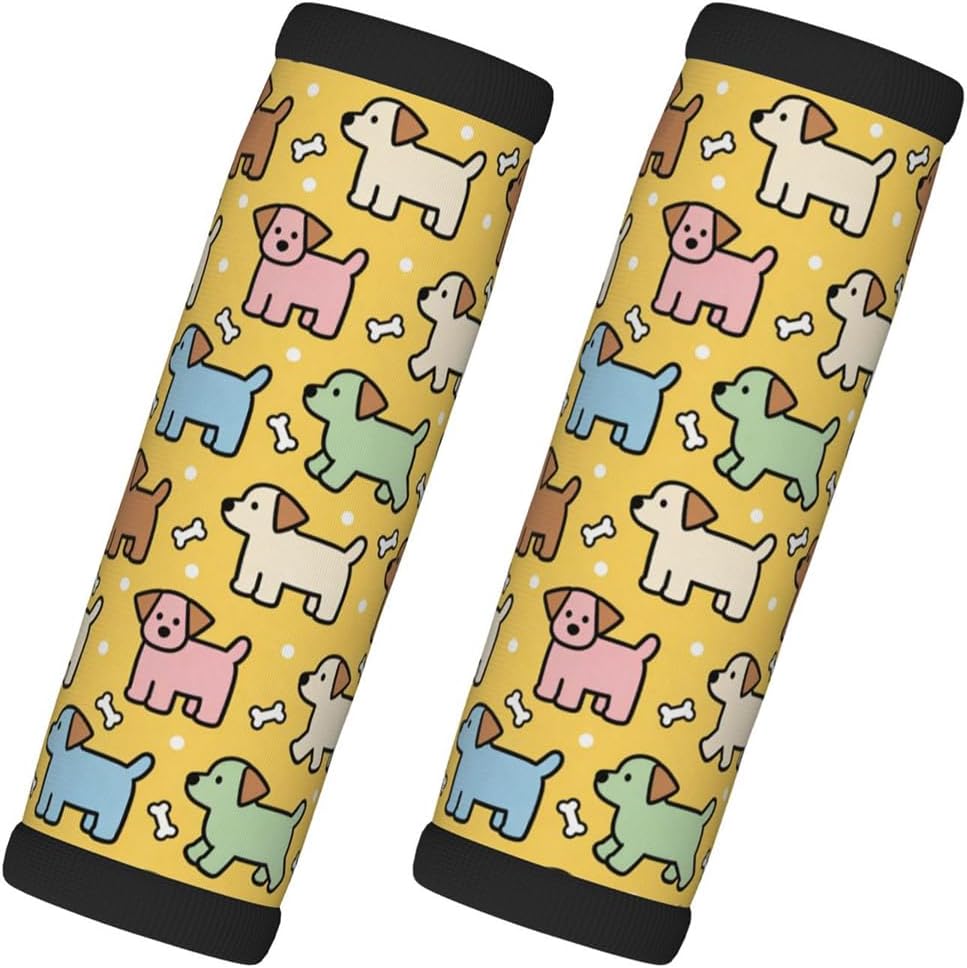 Luggage Handles Wrap Grips 2 PCS - Cute Dogs