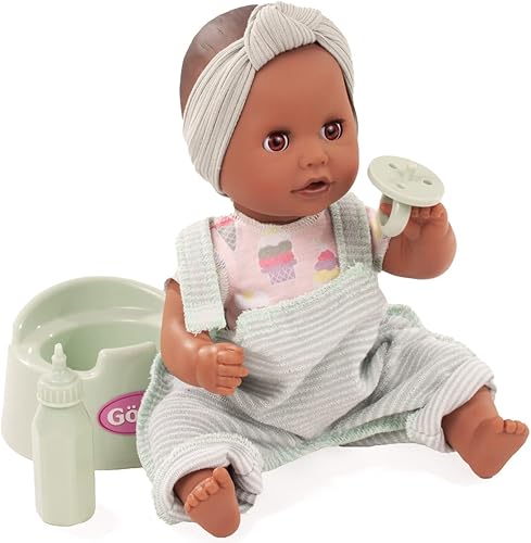 Gotz Sleepy Aquini - Muñeca bebé niña de 13 pulgadas con baño húmedo y bebida, con orinal, biberón y chupete