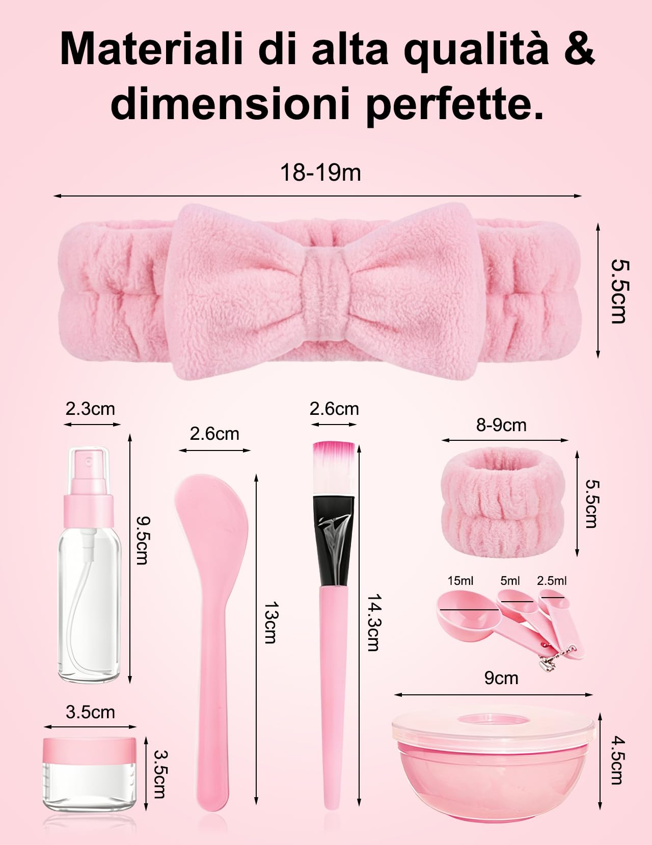 Set 72 Pezzi Rosa per 6 Persone