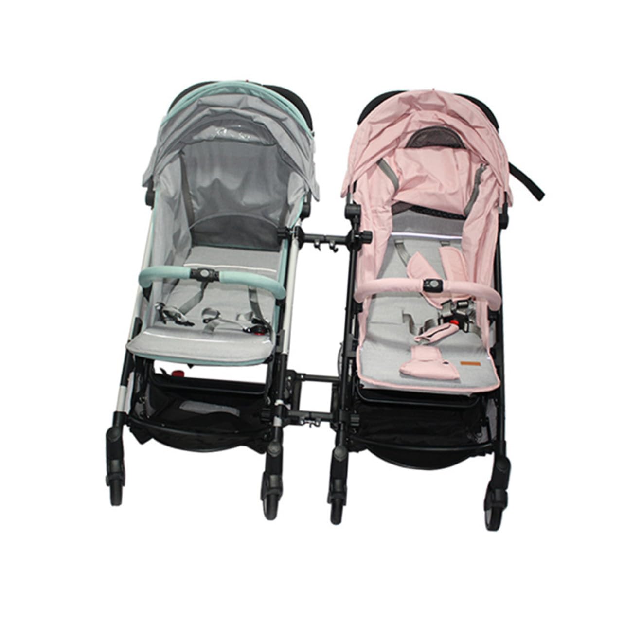 3 pièces Connecteur de Poussette Réglable pour Jumeaux Accessoires et Durables pour Relier Deux pour et Sortie Famille