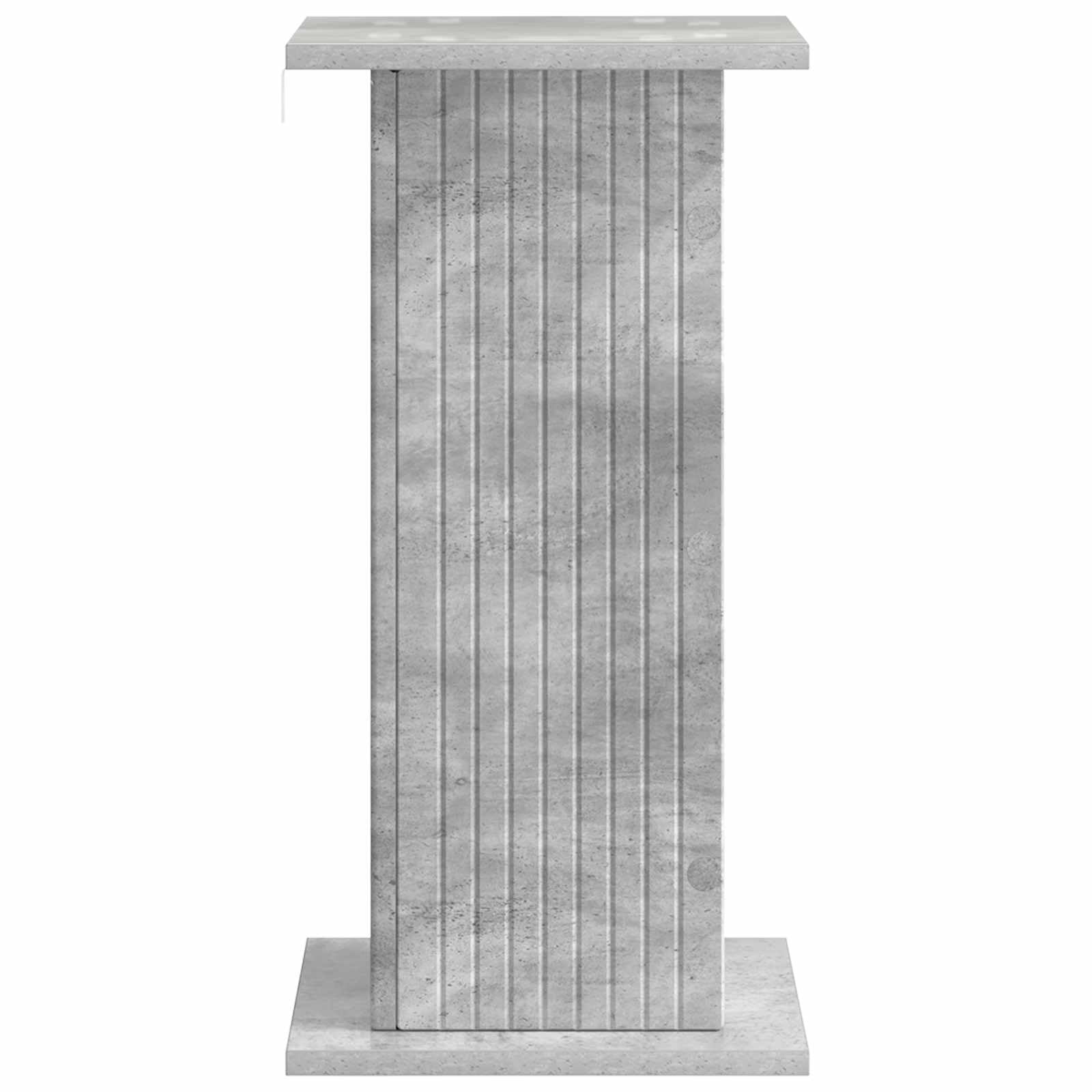 Zestaw 2 stojaków na rośliny, stojak na kwiaty z materiału drewnopochodnego, szary beton, 30,5 x 30 x 60,5 cm, nowoczesny taboret na kwiaty do salonu