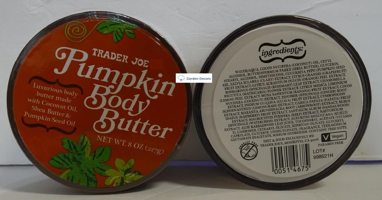 Trader Joe Pumpkin Body Butter 8oz 227g (Two Jars)