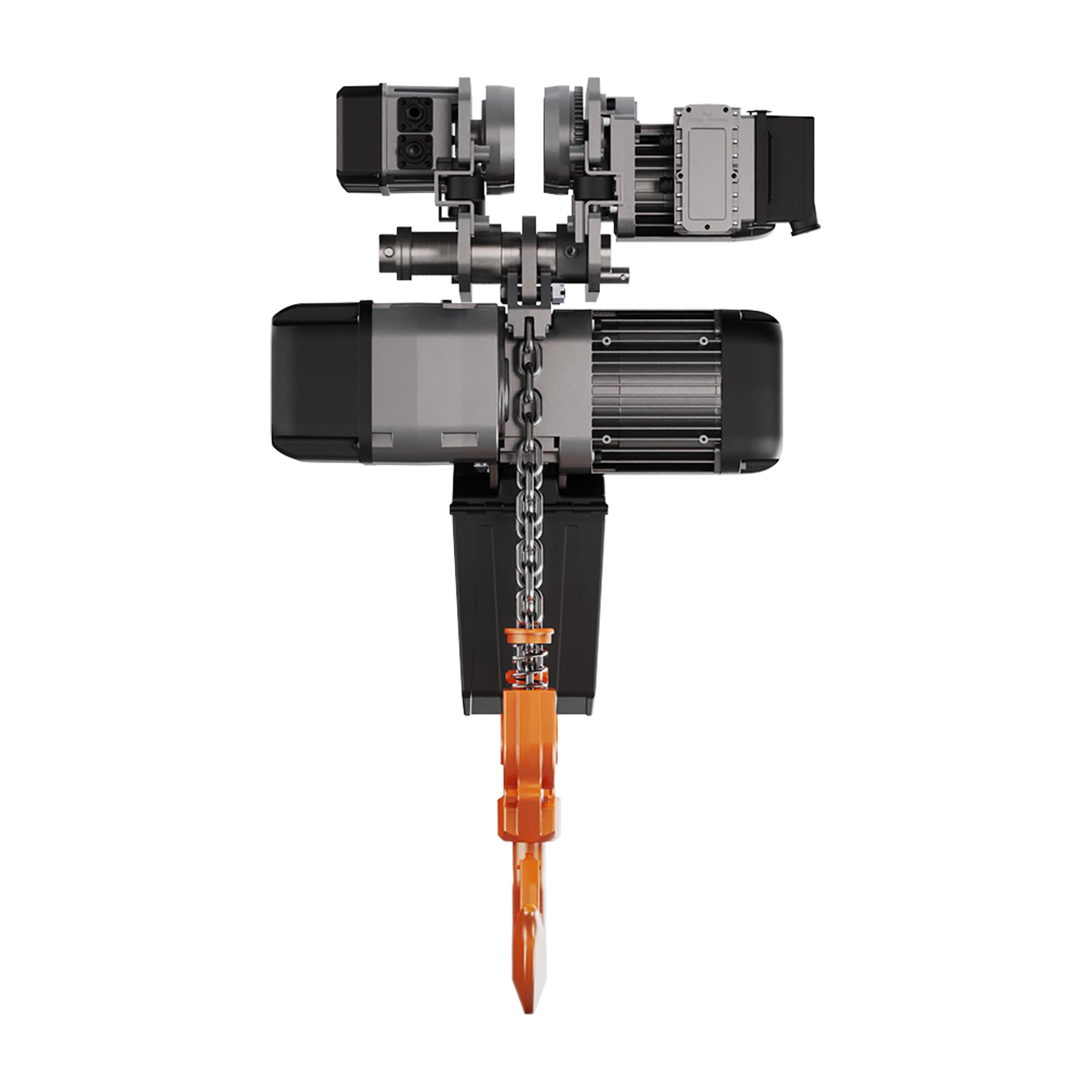 Prowinch 5 Ton Electric Chain Hoist with Power Trolley, Single Speed Operation, Dual Voltage Options 208~240V / 440~480V, Three-Phase (3ø) 60Hz, 30ft G100 Nickel Chain, Heavy Duty