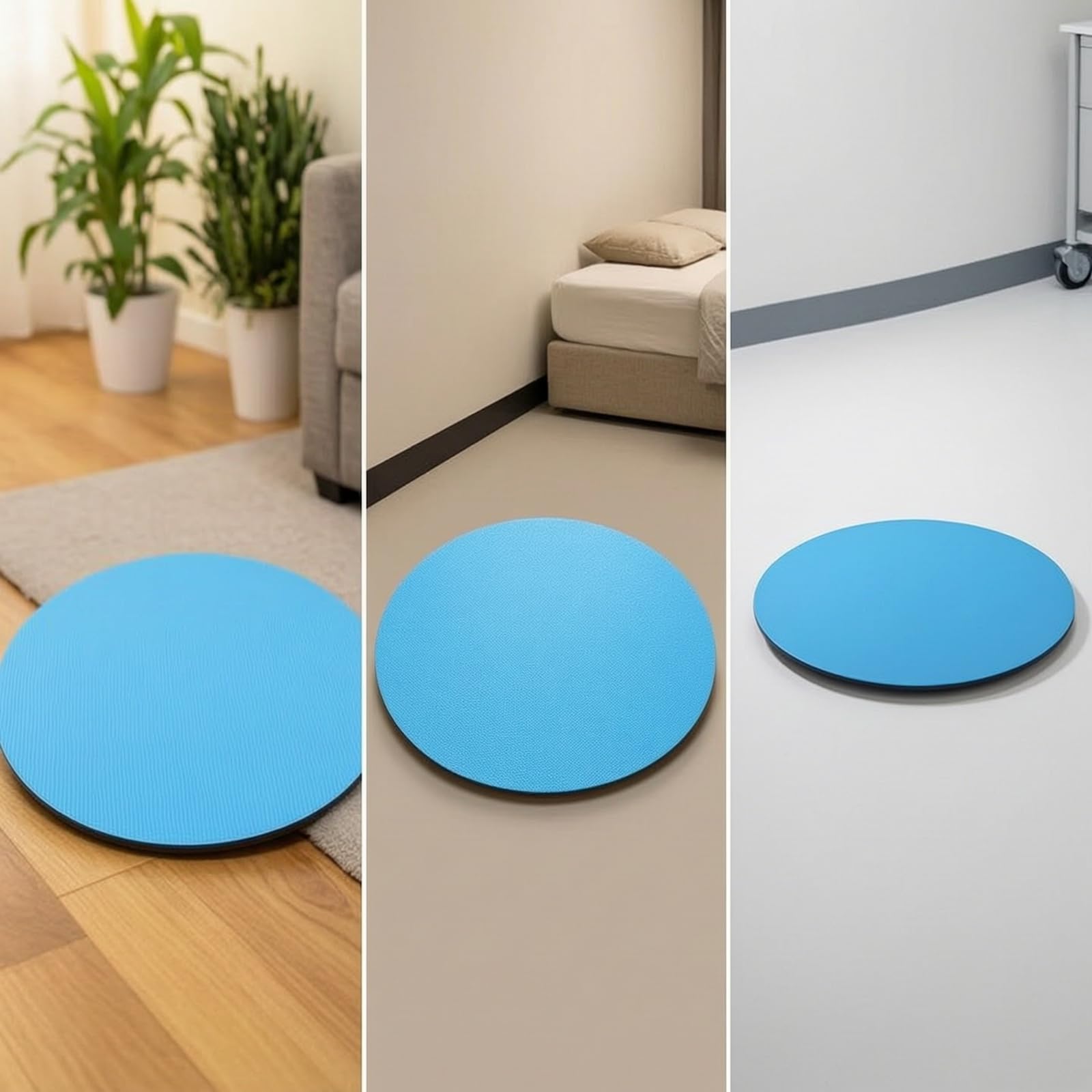 Disco Giratorio Transferencia Lavable Tabla Transferencia Giratoria Resistente Disco Giratorio para Pacientes, Cama, Azul