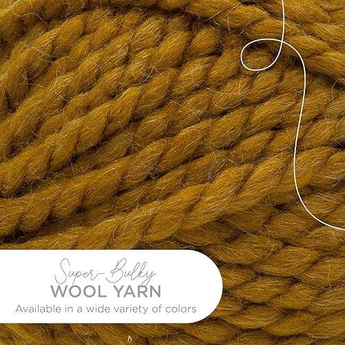 Image of Lion Brand Yarn Wool-Ease Thick & Quick Yarn, Soft and Bulky Yarn for Knitting, Crocheting, and Crafting, 3 Pack, Flax | Super Bulky Wool Acrylic Blend Fiber for Soft Hats, Sweaters, Chunky Blankets, Yarn for Crochet, Knitting, Crafts, Weaving